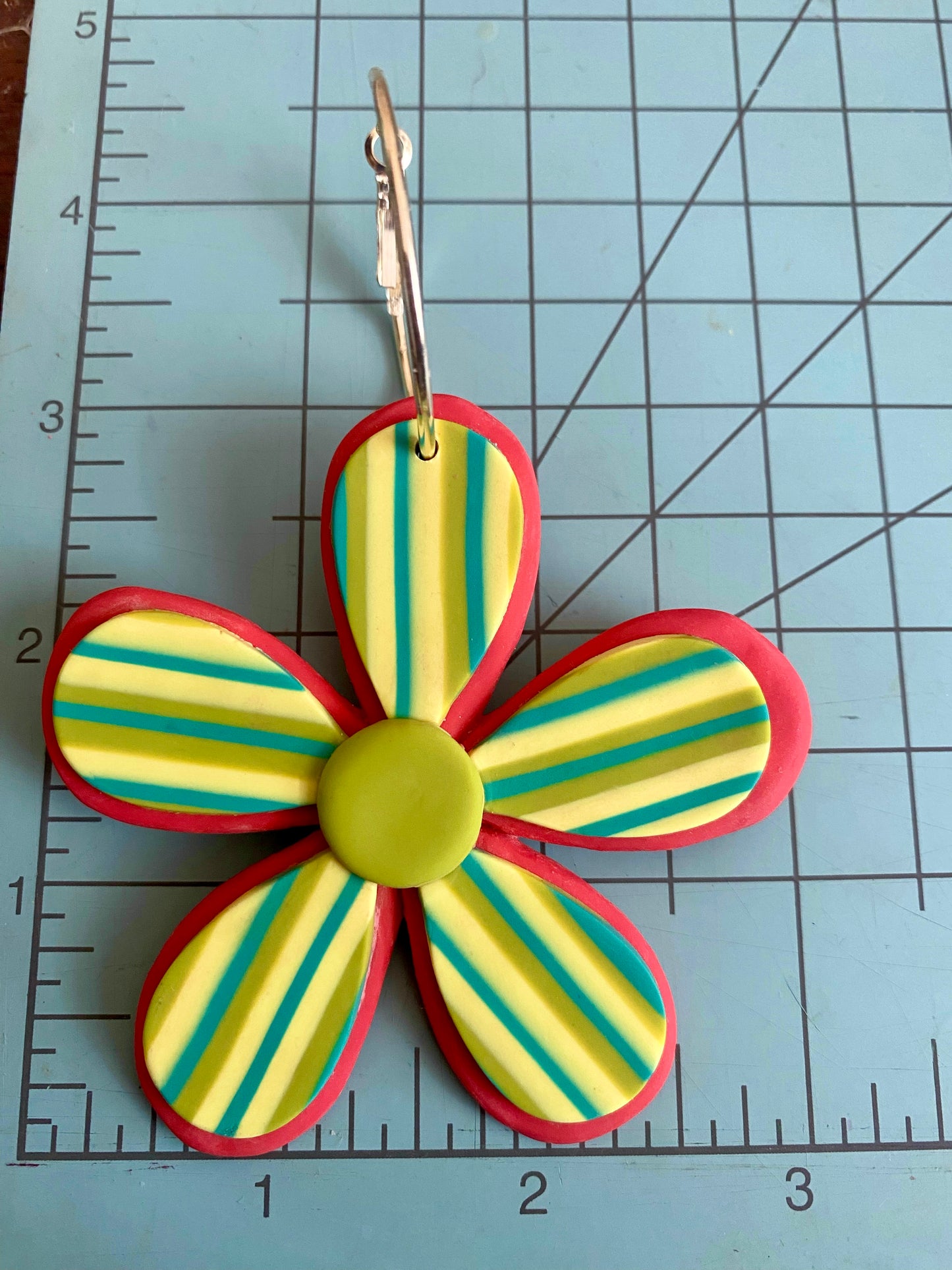 Groovy Flowers Hoop Earrings