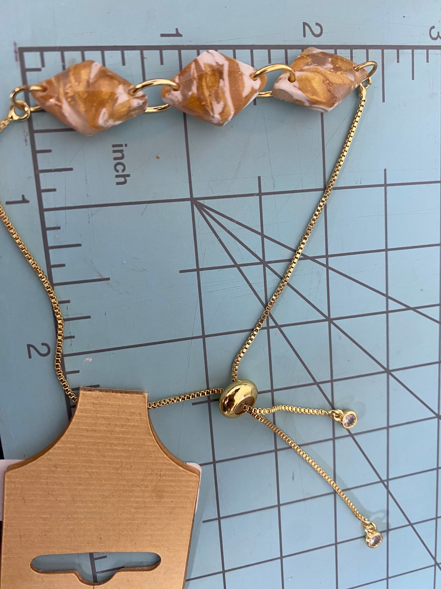 Golden Hour Charm Bracelet (diamond shaped)