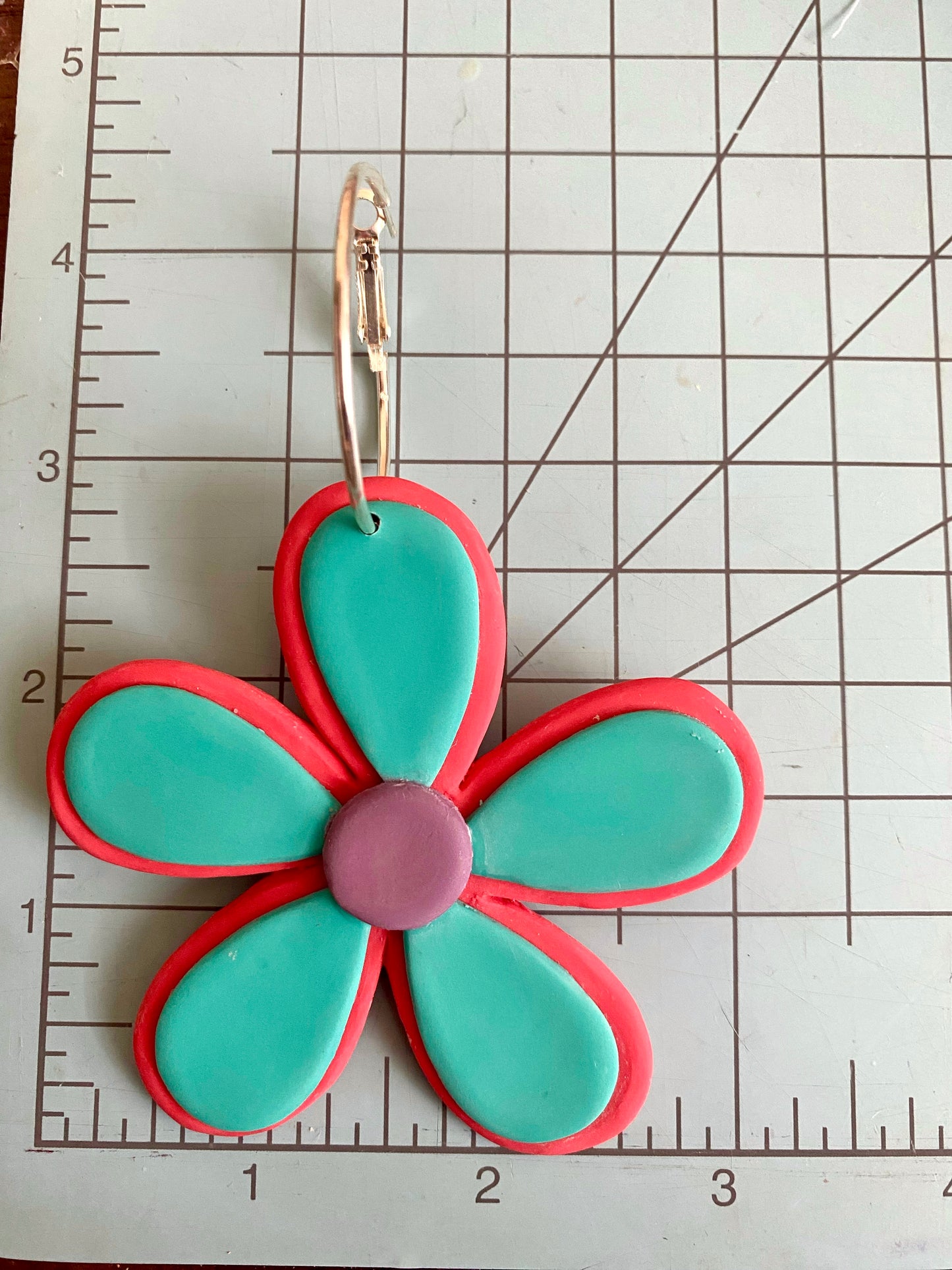 Groovy Flowers Hoop Earrings