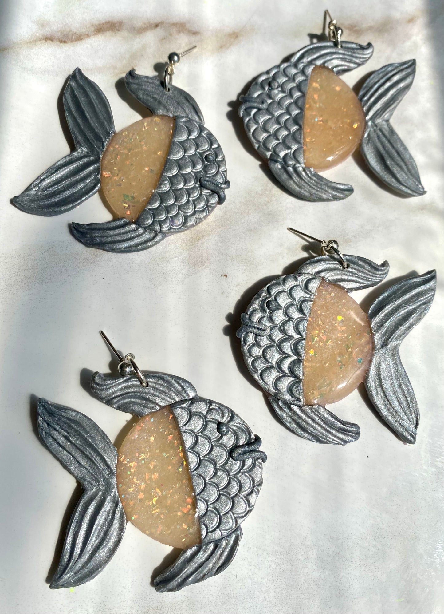 Silver Fish Dangles