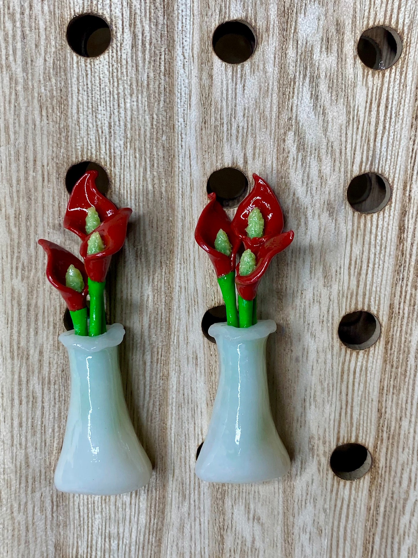 Lillies in Vase Stud Earrings