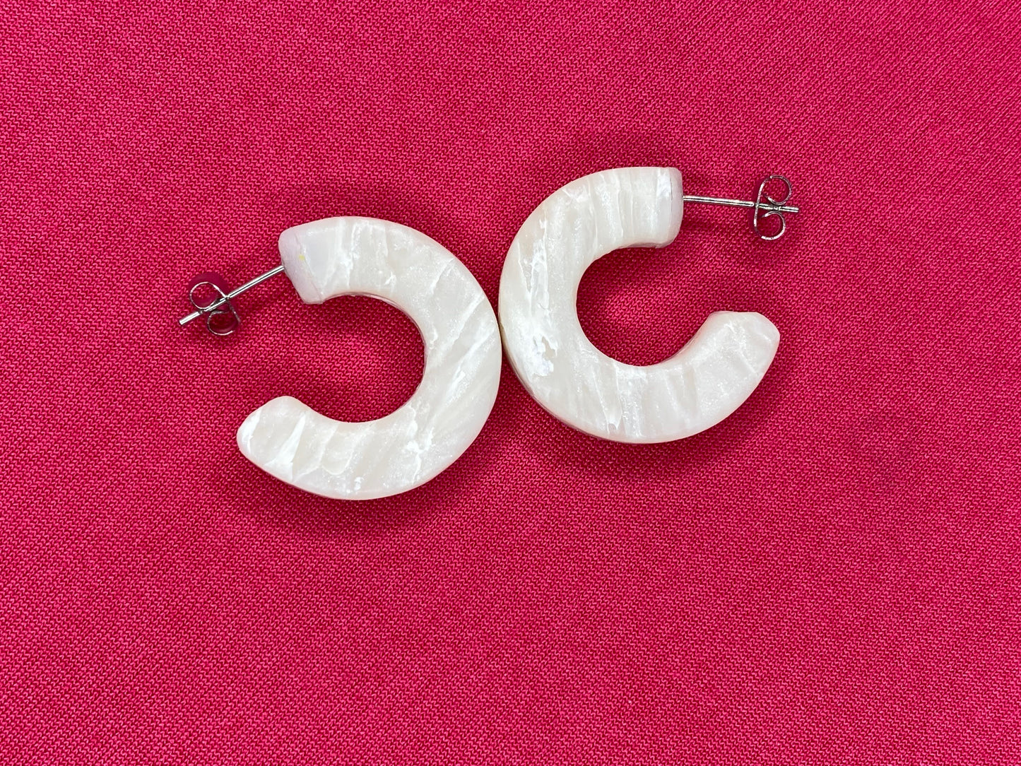 Ivory mini hoops