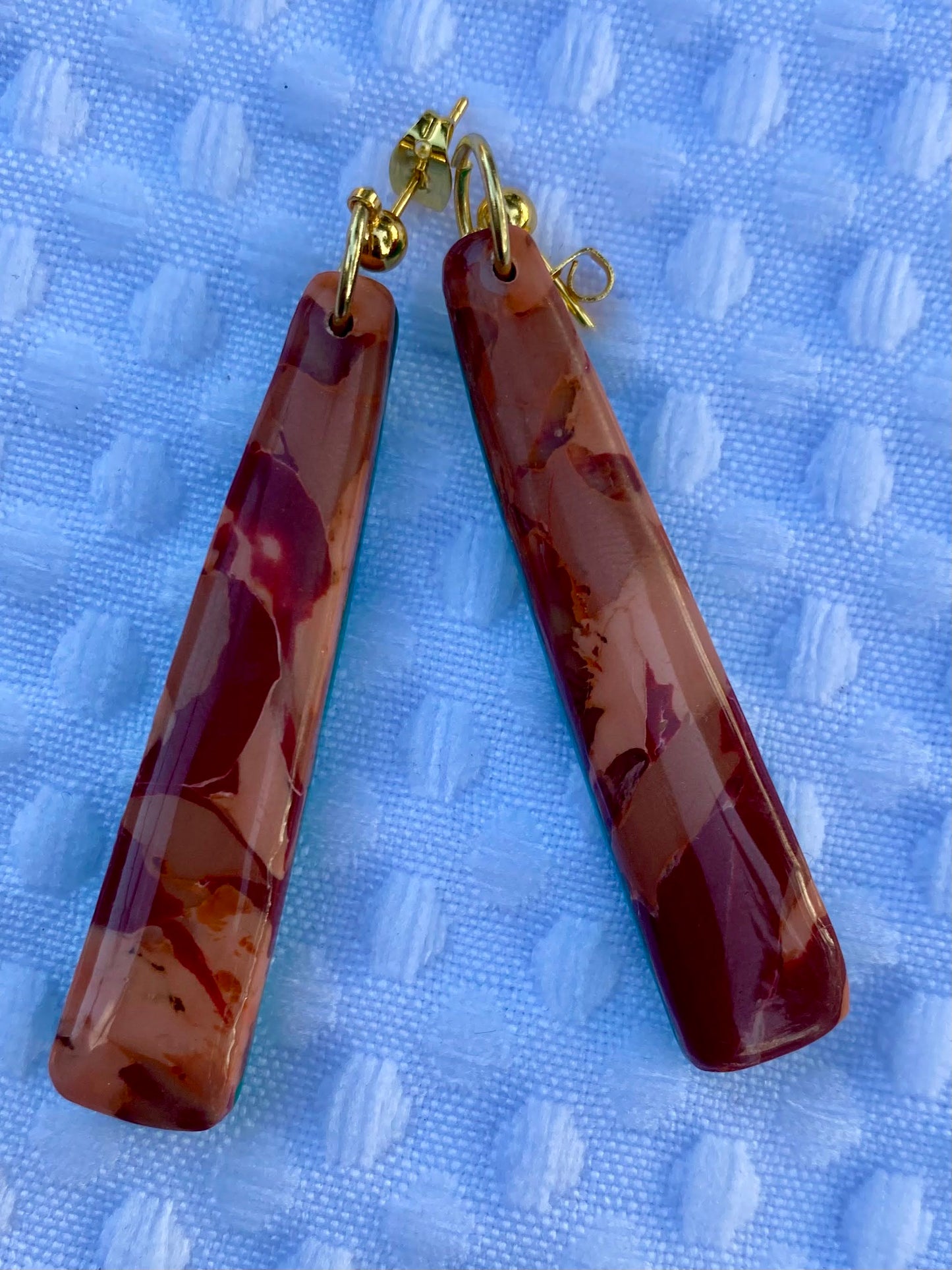 Brown/Green Drop Dangles