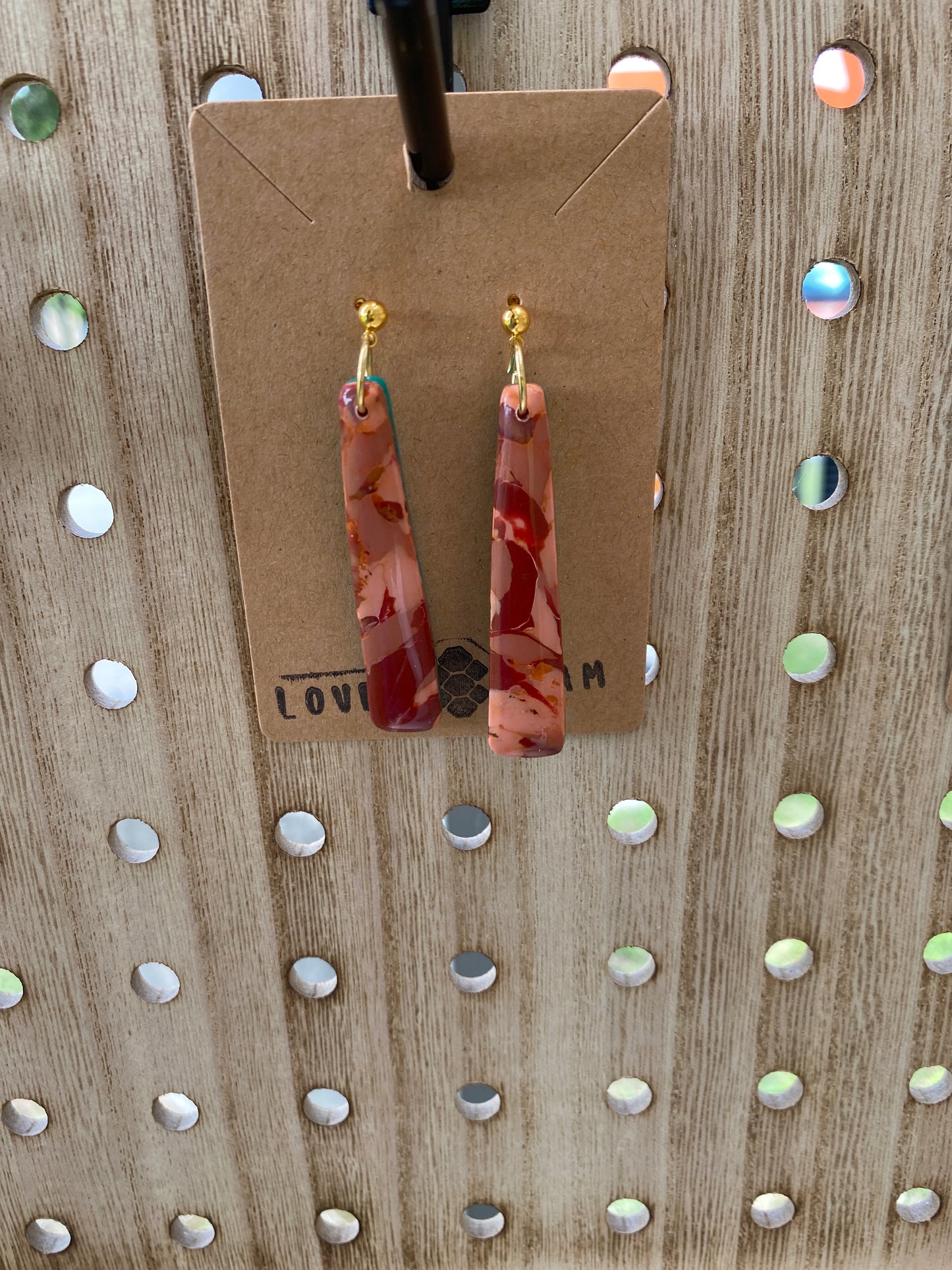 Brown/Green Drop Dangles