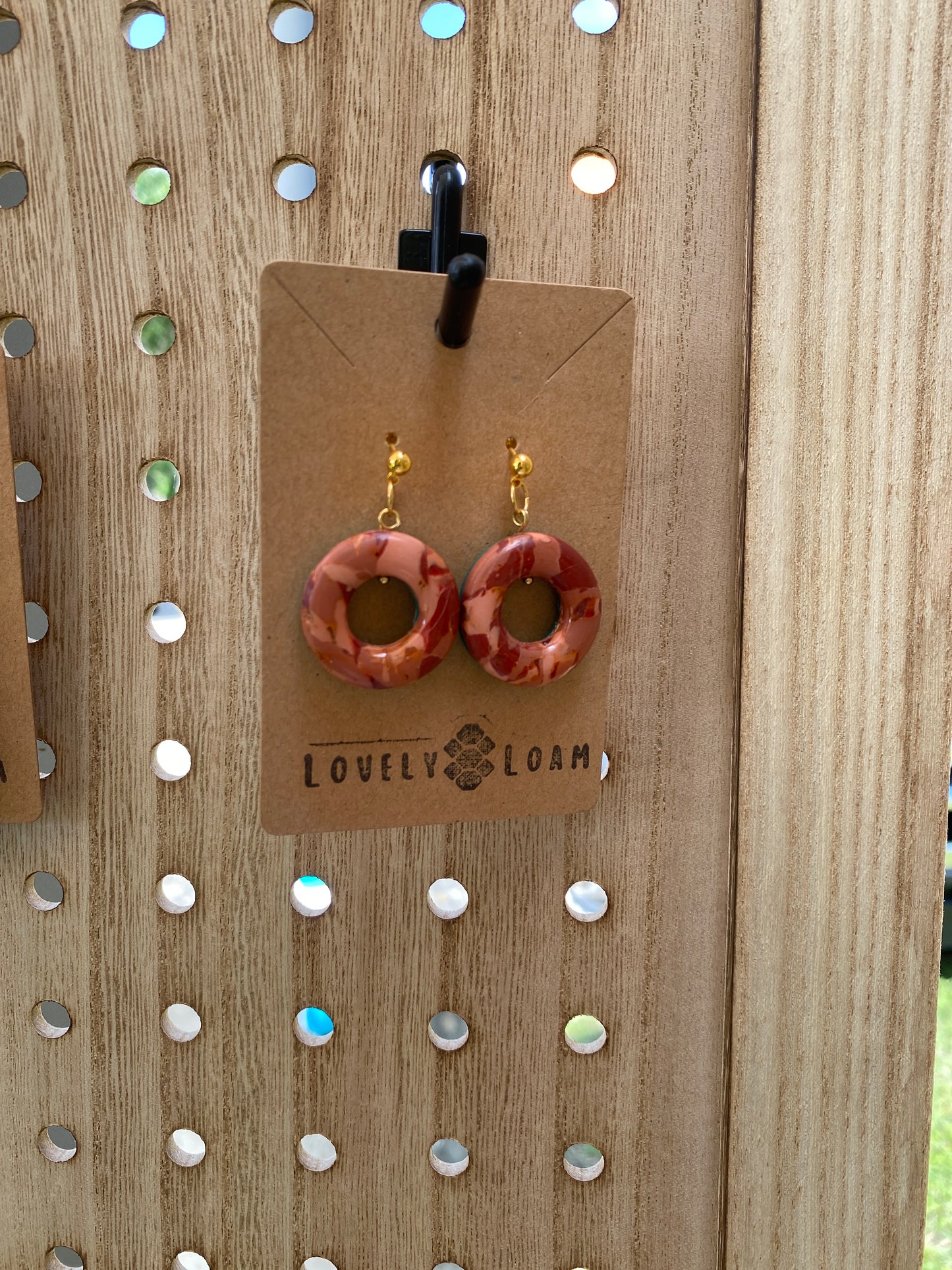 Brown/Green Circle Dangles