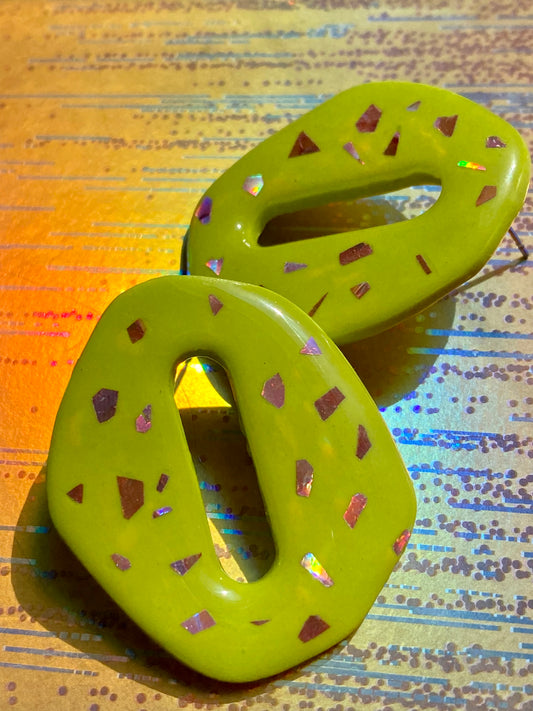 Wasabi Sparkle Studs- Pink